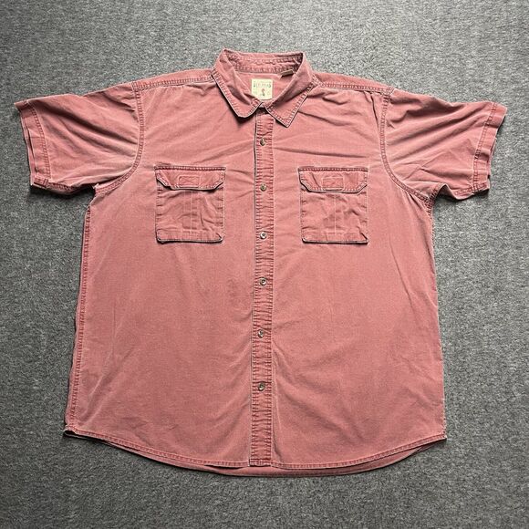 Red Head Short Sleeve Button Front Men’s Shirts Size 2XL XXL Red - Picture 1 of 6